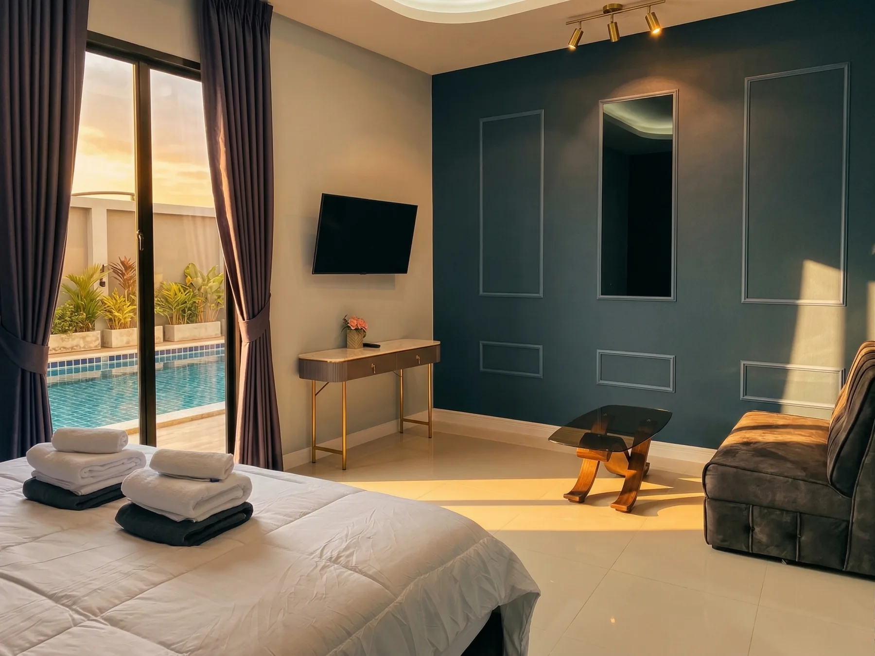 Davinci Pool Villa Pattaya private villa outdoor space